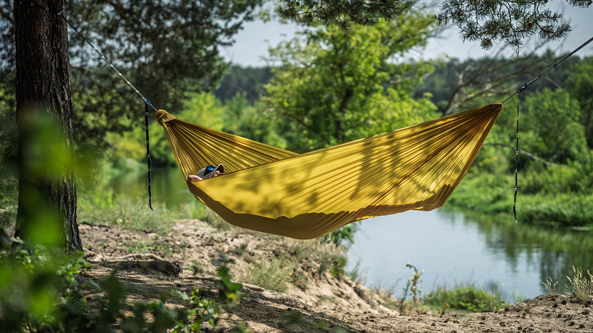 Hamak turystyczny Lesovik BYSTRY żółty